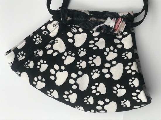 Collie Dogs with Paw Prints on Reverse Side - Reversible Limited Edition Face Mask image 5